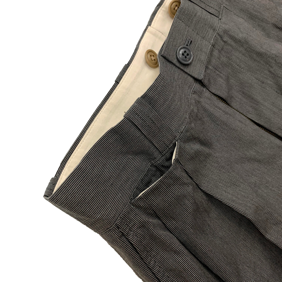 Cotton Hairline Two Tuck Work Trousers