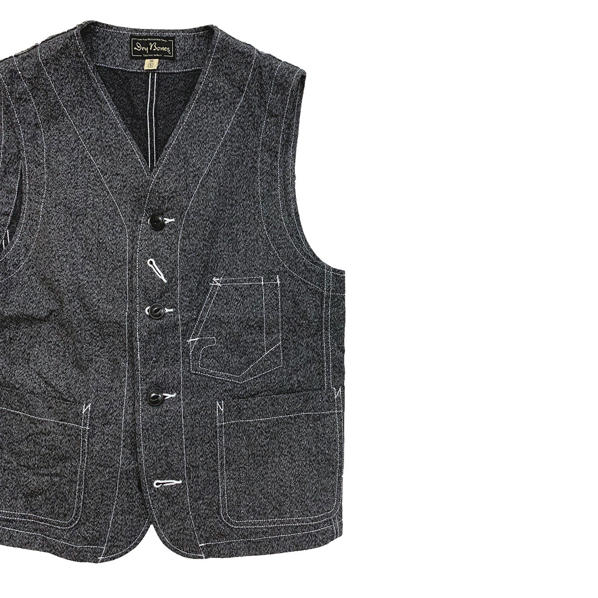 Waiting for production to increase: Black Chambray Work Vest