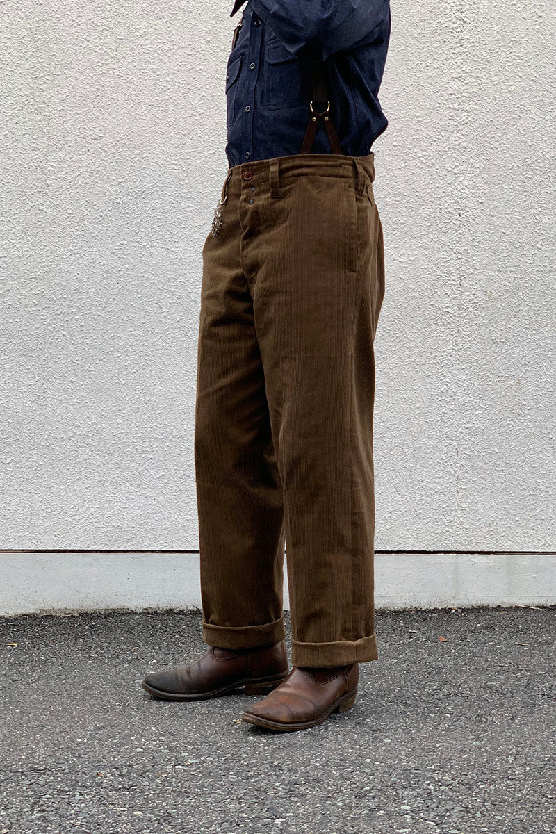 High Back Corduroy Work Trousers