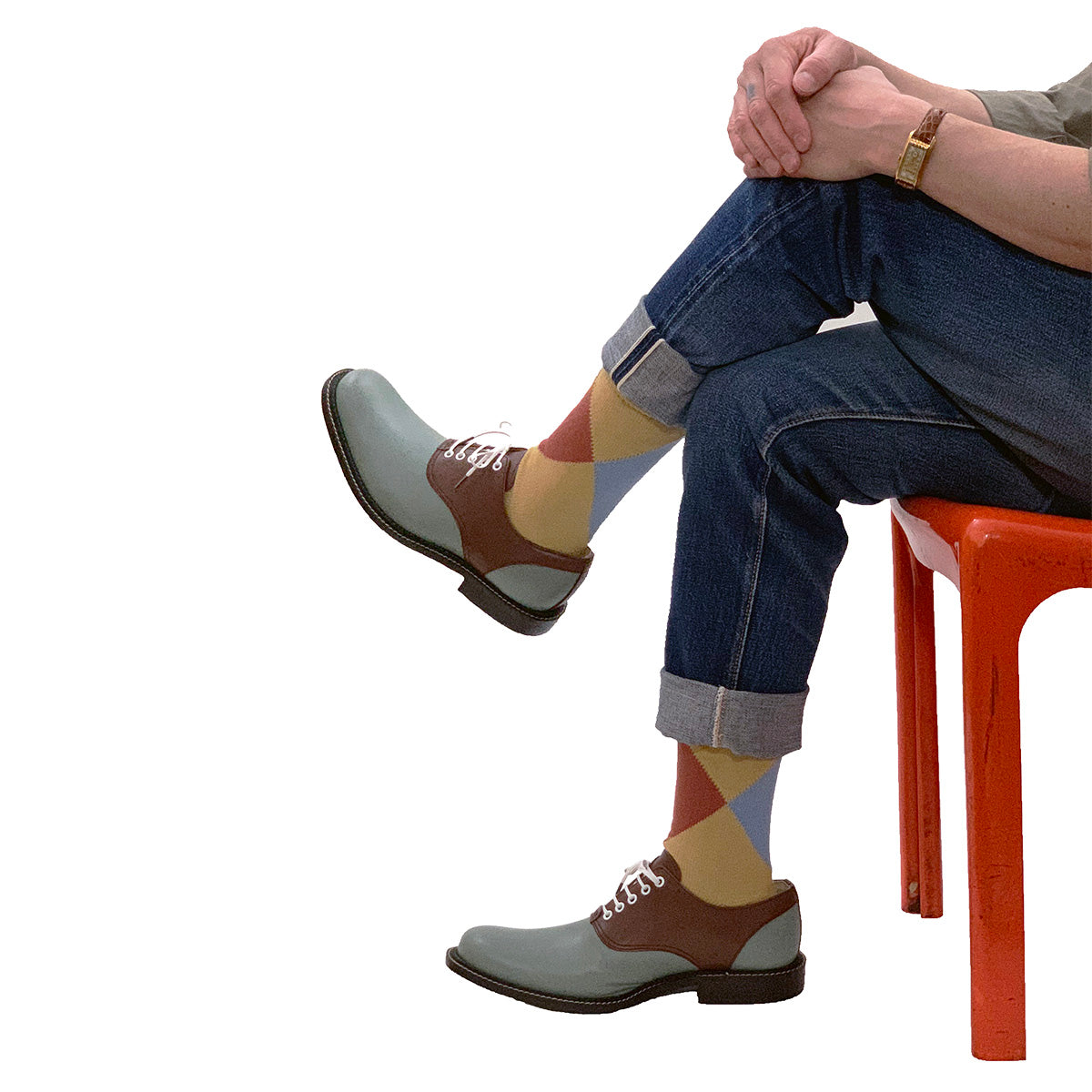 Irregular Argyle Socks