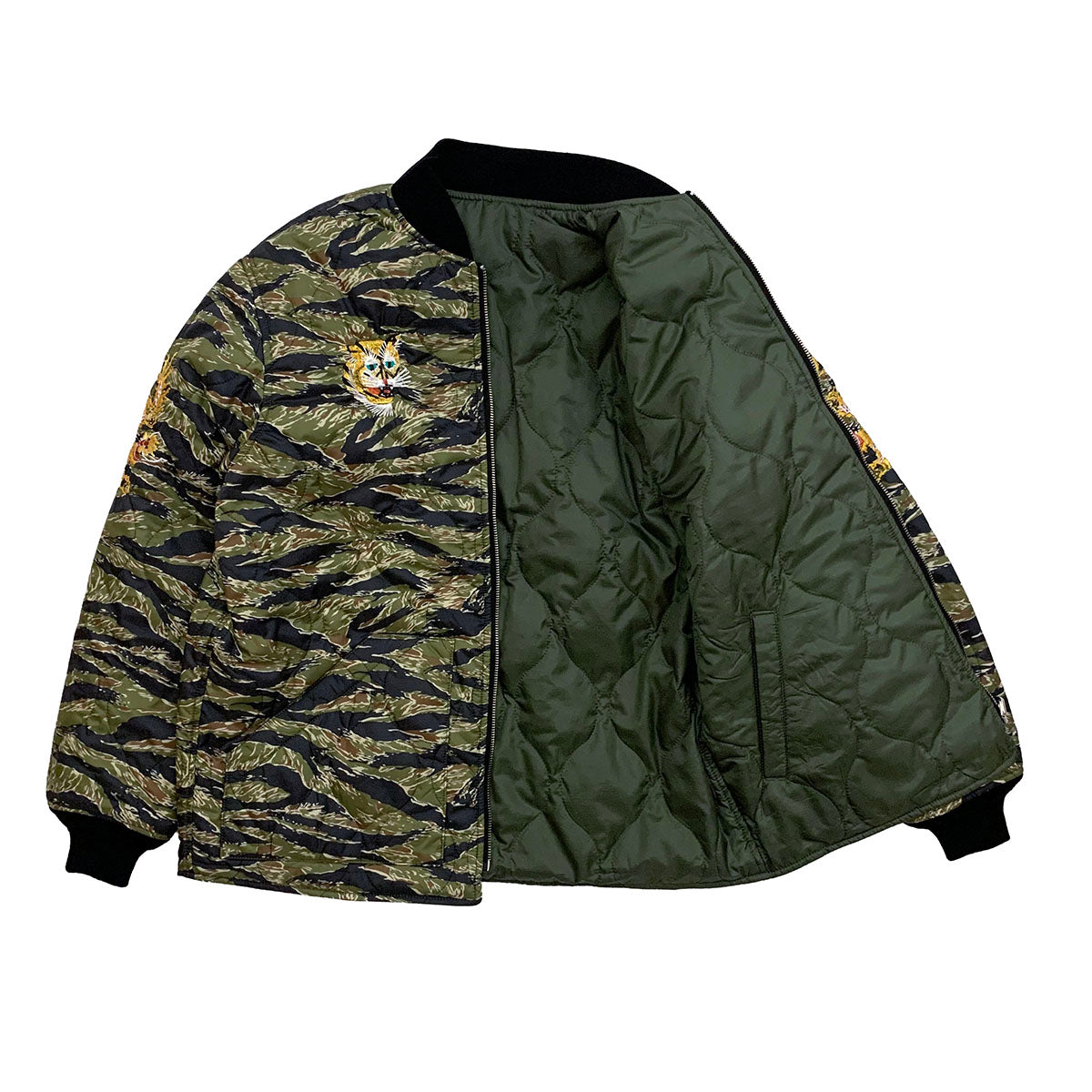 Embroidered Reversible Quilted Jacket