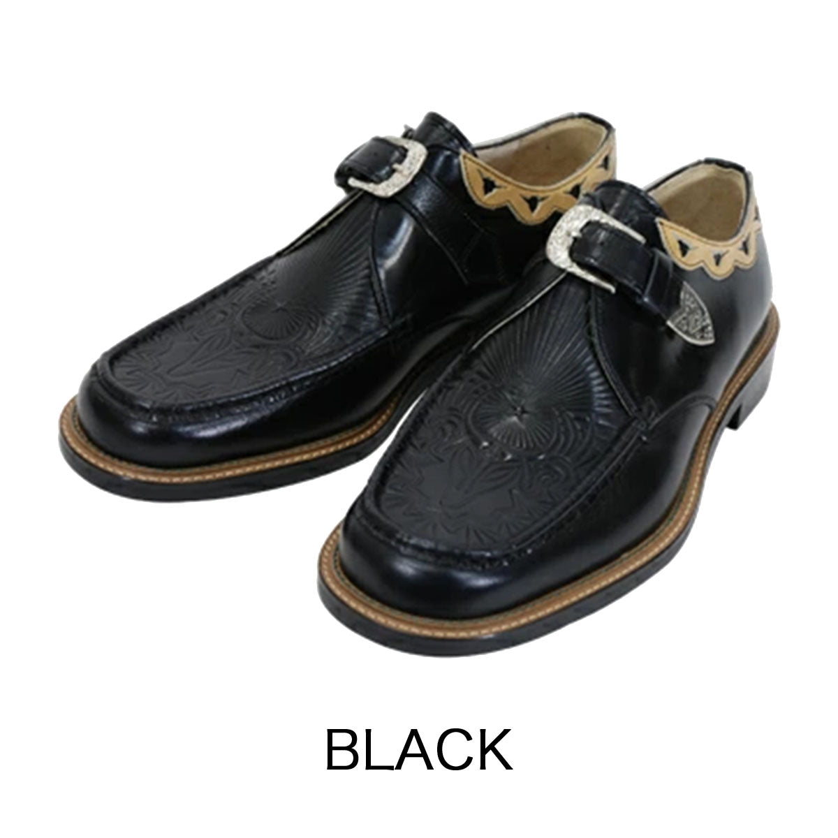 Western Moccs Monk Strap Shoes