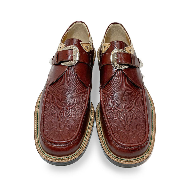 Western Moccs Monk Strap Shoes