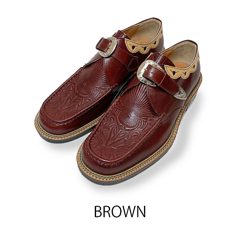 Western Moccs Monk Strap Shoes