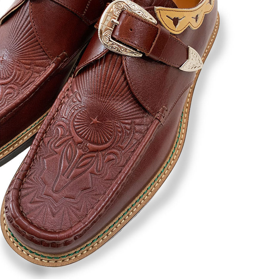 Western Moccs Monk Strap Shoes