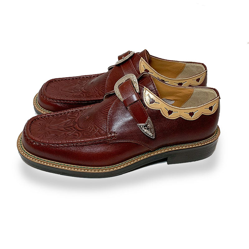 Western Moccs Monk Strap Shoes