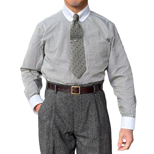 Cleric Pin Hole Collar Shirt