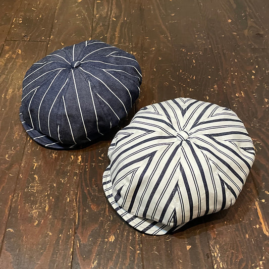 Striped Denim Casquette