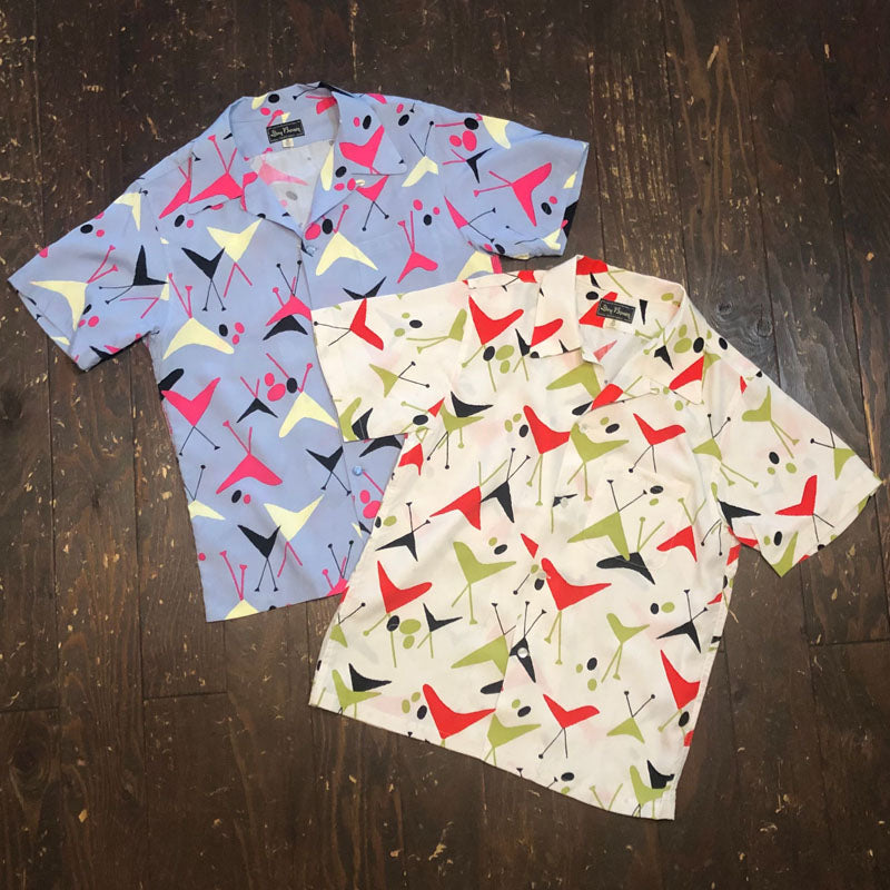 S/S Print Open Shirt “BOOMERANG”