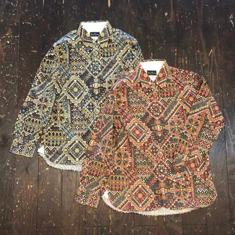 Print Flannel Work Shirt