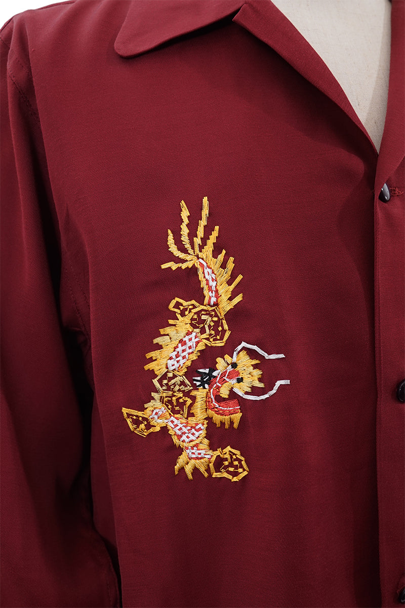 L/S Embroidered Open Shirt“VIETNAM DRAGON”