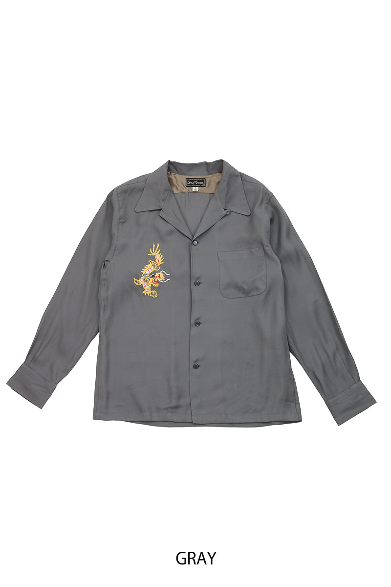 L/S Embroidered Open Shirt“VIETNAM DRAGON”