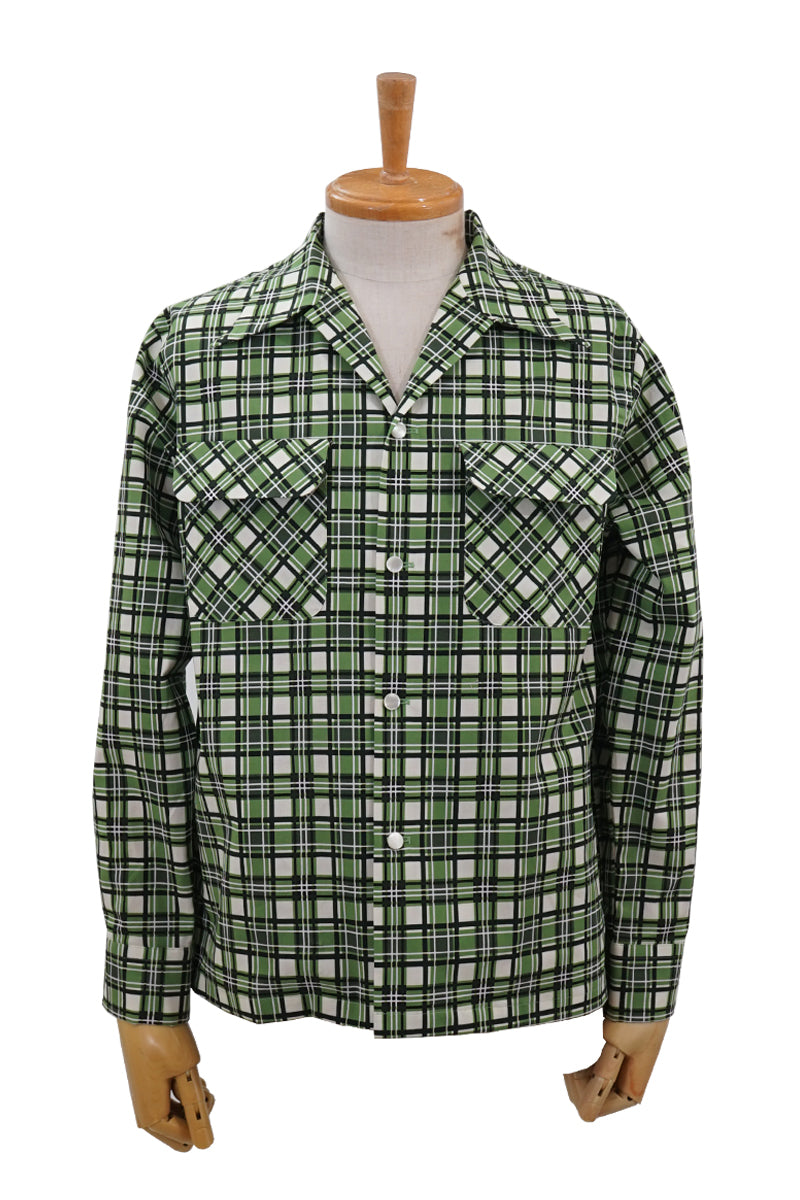 Print Check 2 Flap Open Shirt