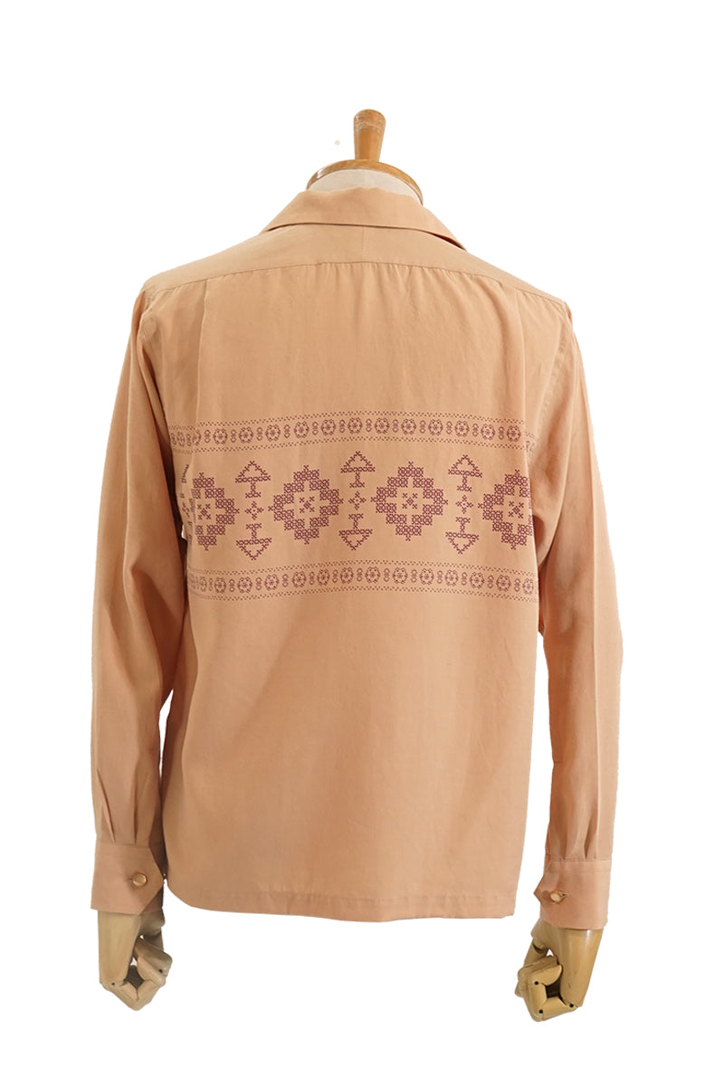 L/S Print Open Shirt “NATIVE PATTERN”