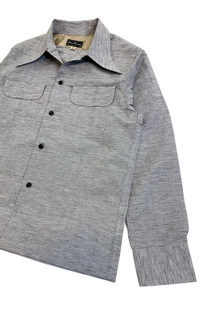 Linen 2 flap open shirt