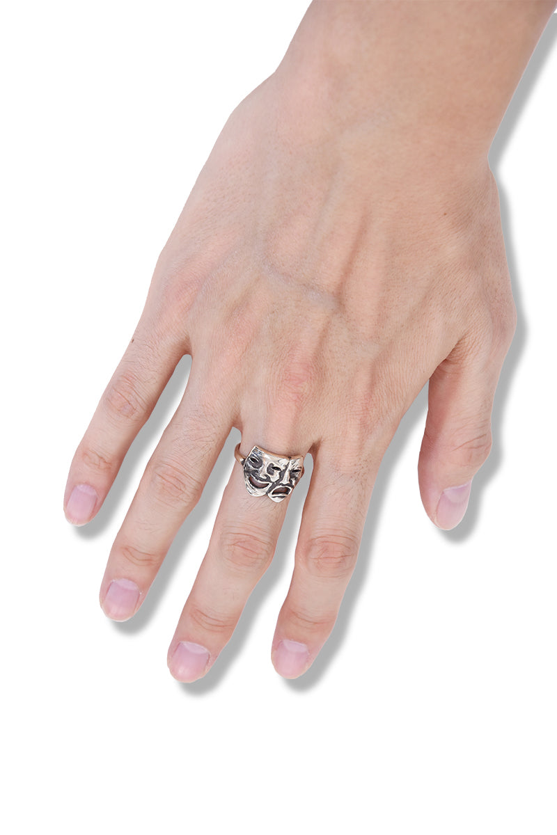 Silver Two Face Ring