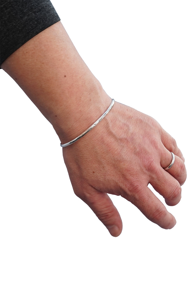Silver Western Bangle