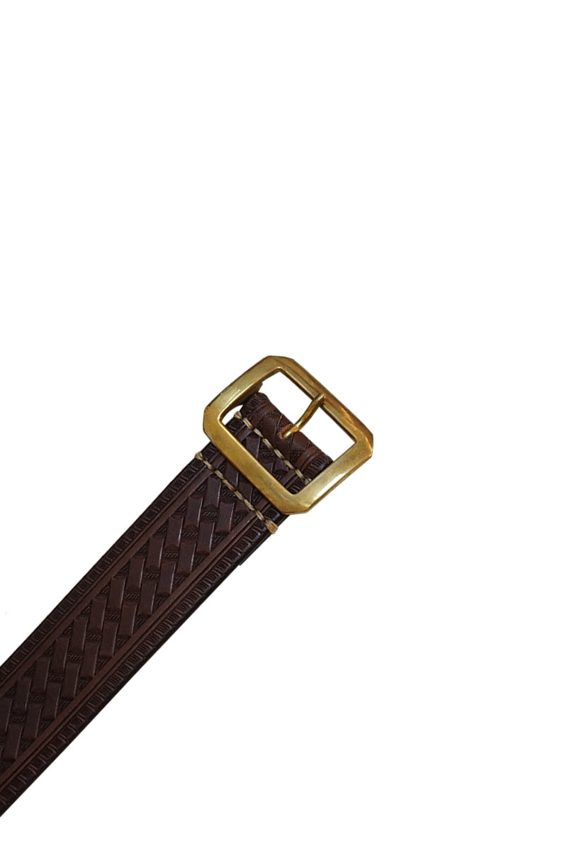 45mm Basket Weave Embossed Belt