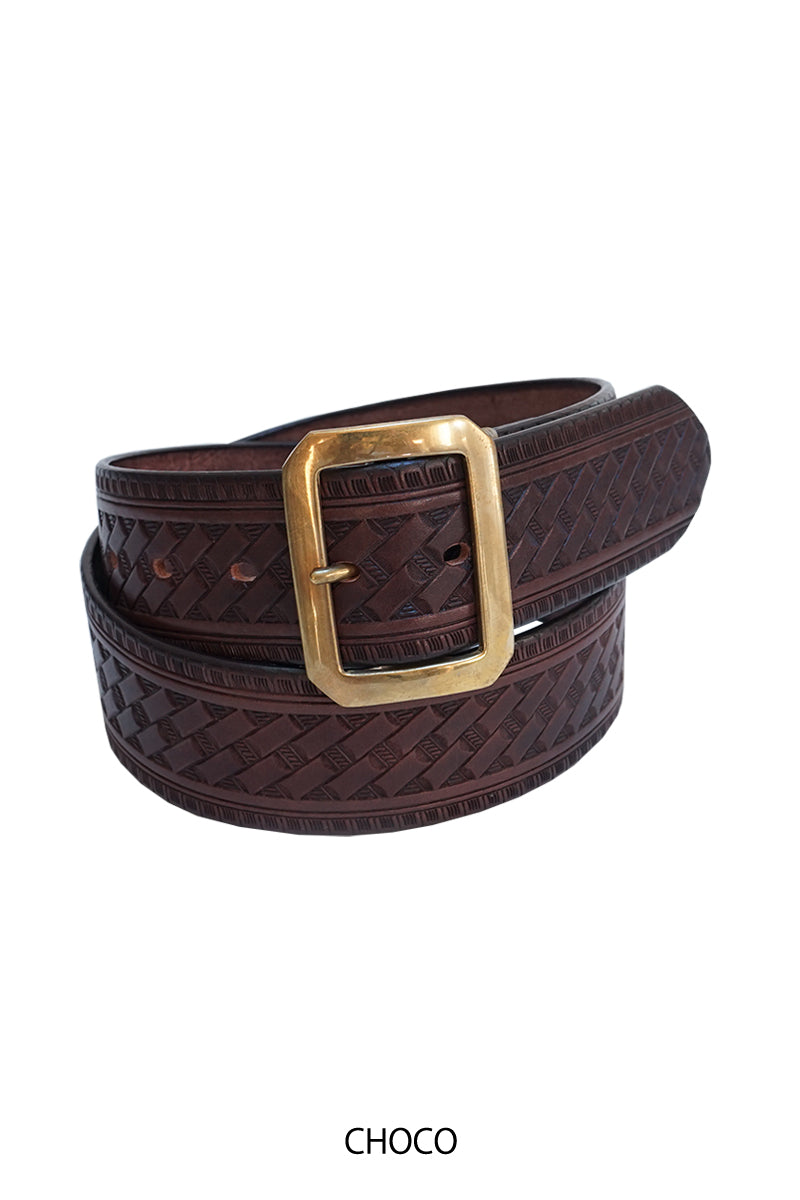 45mm Basket Weave Embossed Belt