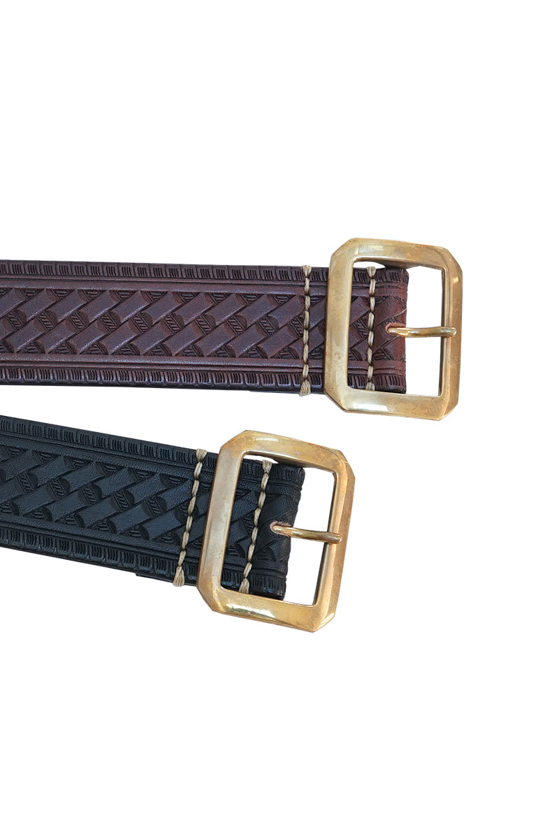 45mm Basket Weave Embossed Belt