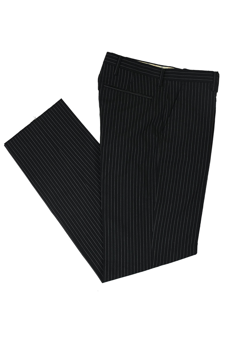 Pinstripe Black Suit