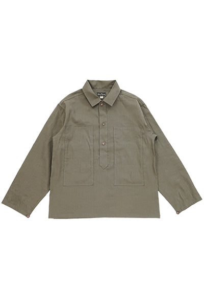 Big Pocket Army Serge Pullover Jacket