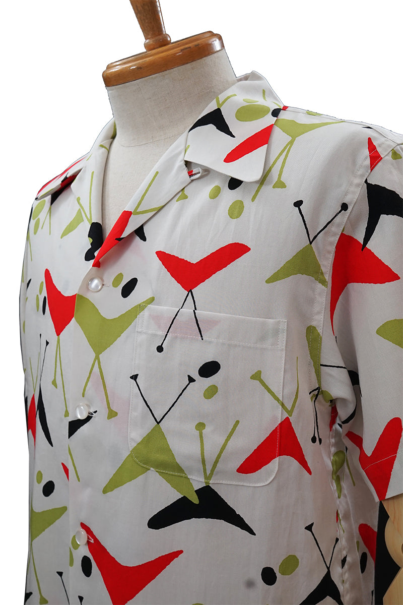 S/S Print Open Shirt “BOOMERANG”