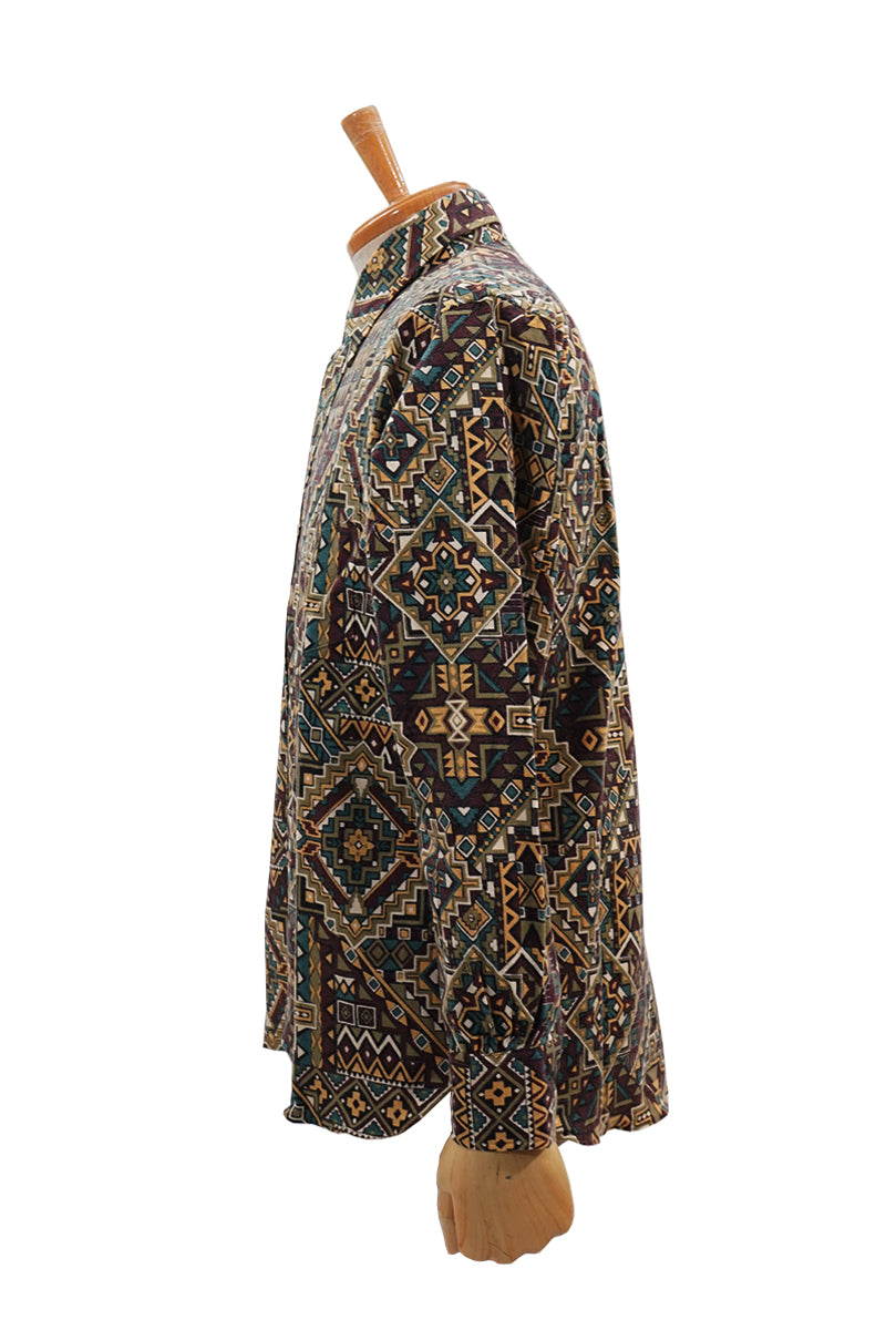 Print Flannel Work Shirt