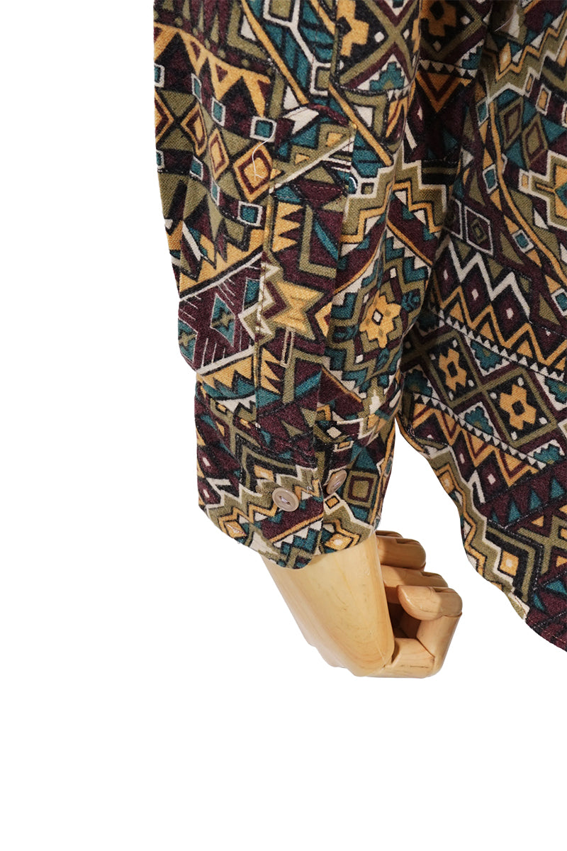 Print Flannel Work Shirt