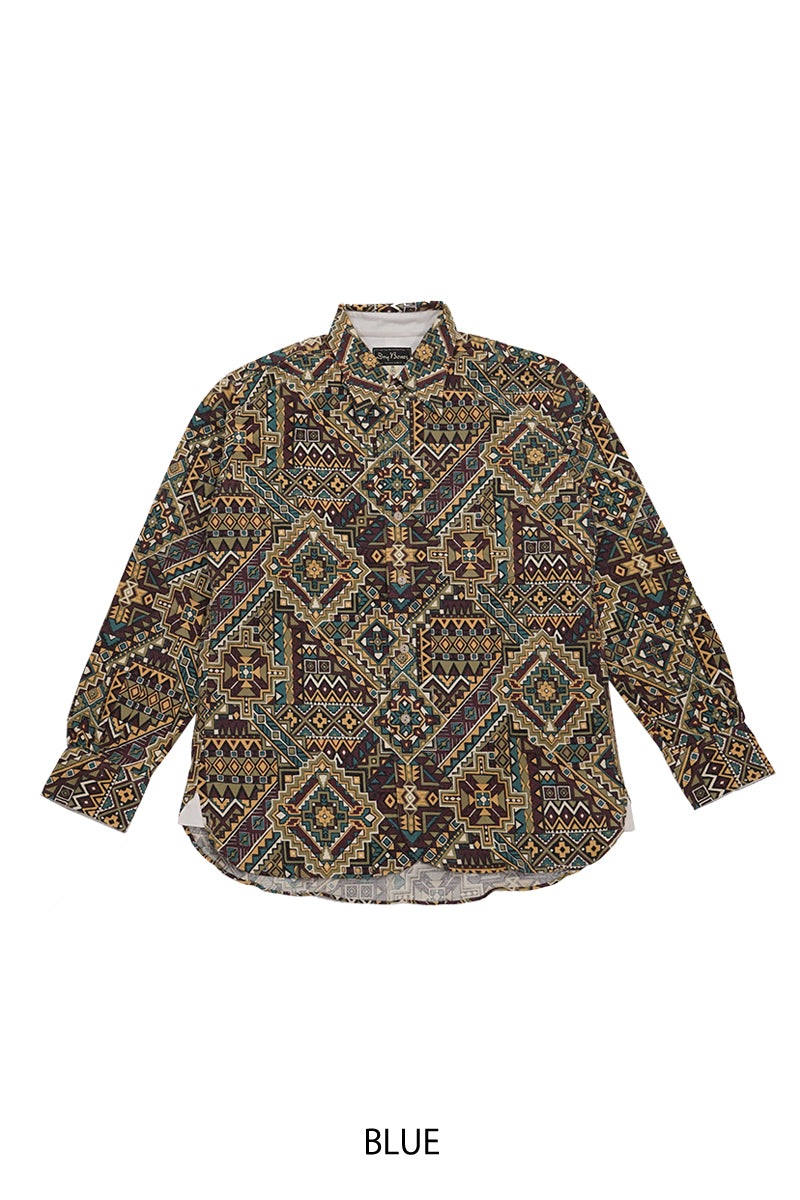 Print Flannel Work Shirt