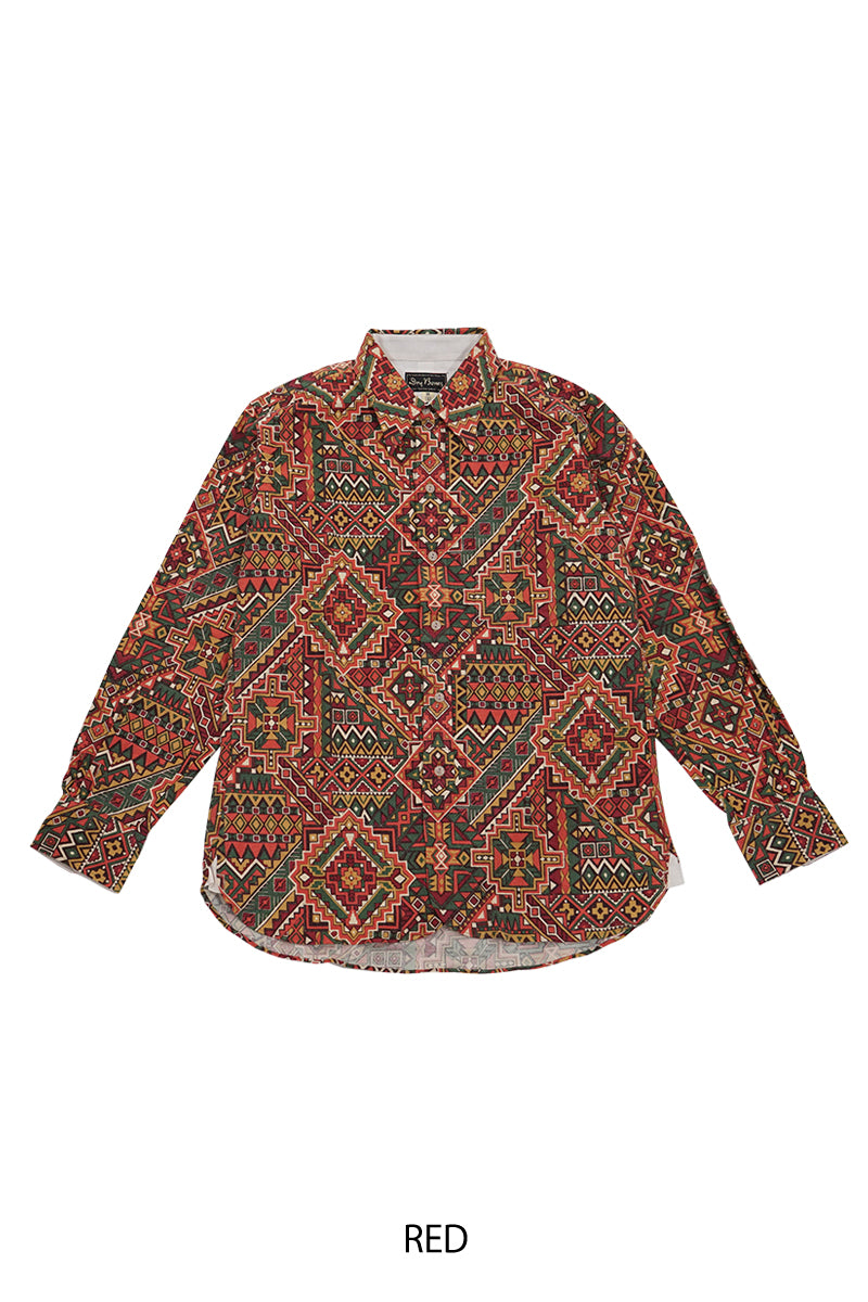 Print Flannel Work Shirt