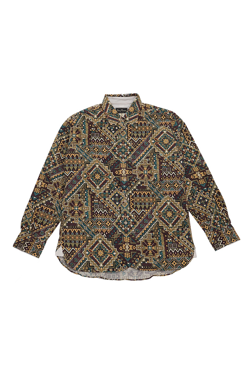 Print Flannel Work Shirt