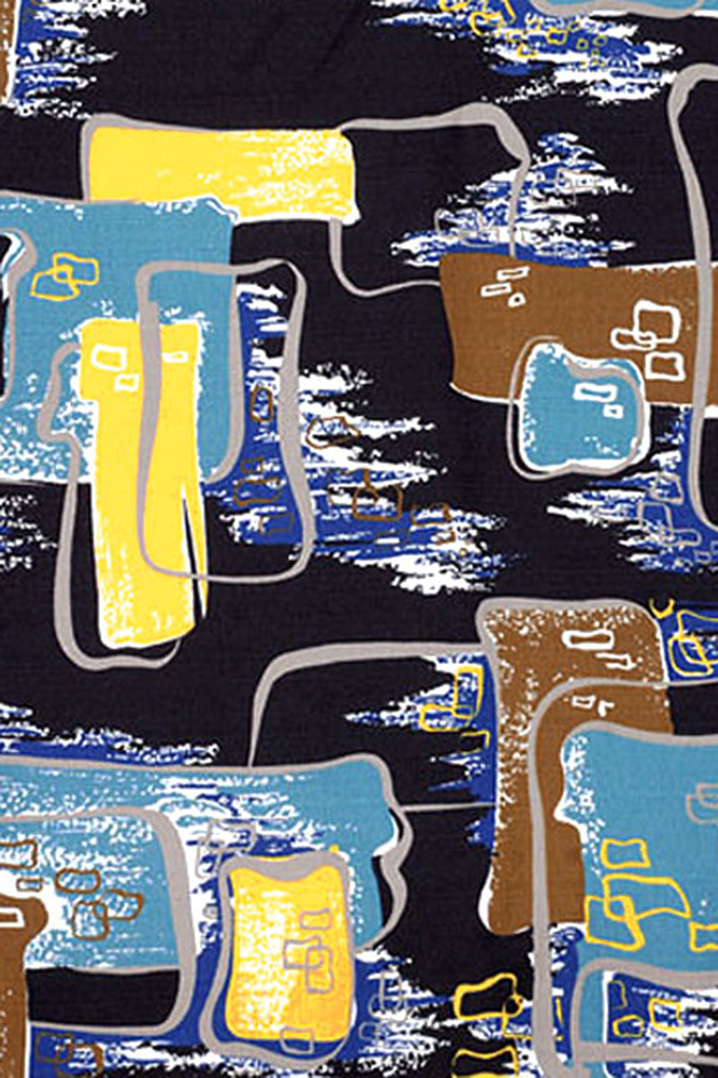 【返品不可】Fabric "Rectangle Bubble" 【1メートル単位測り売り生地】