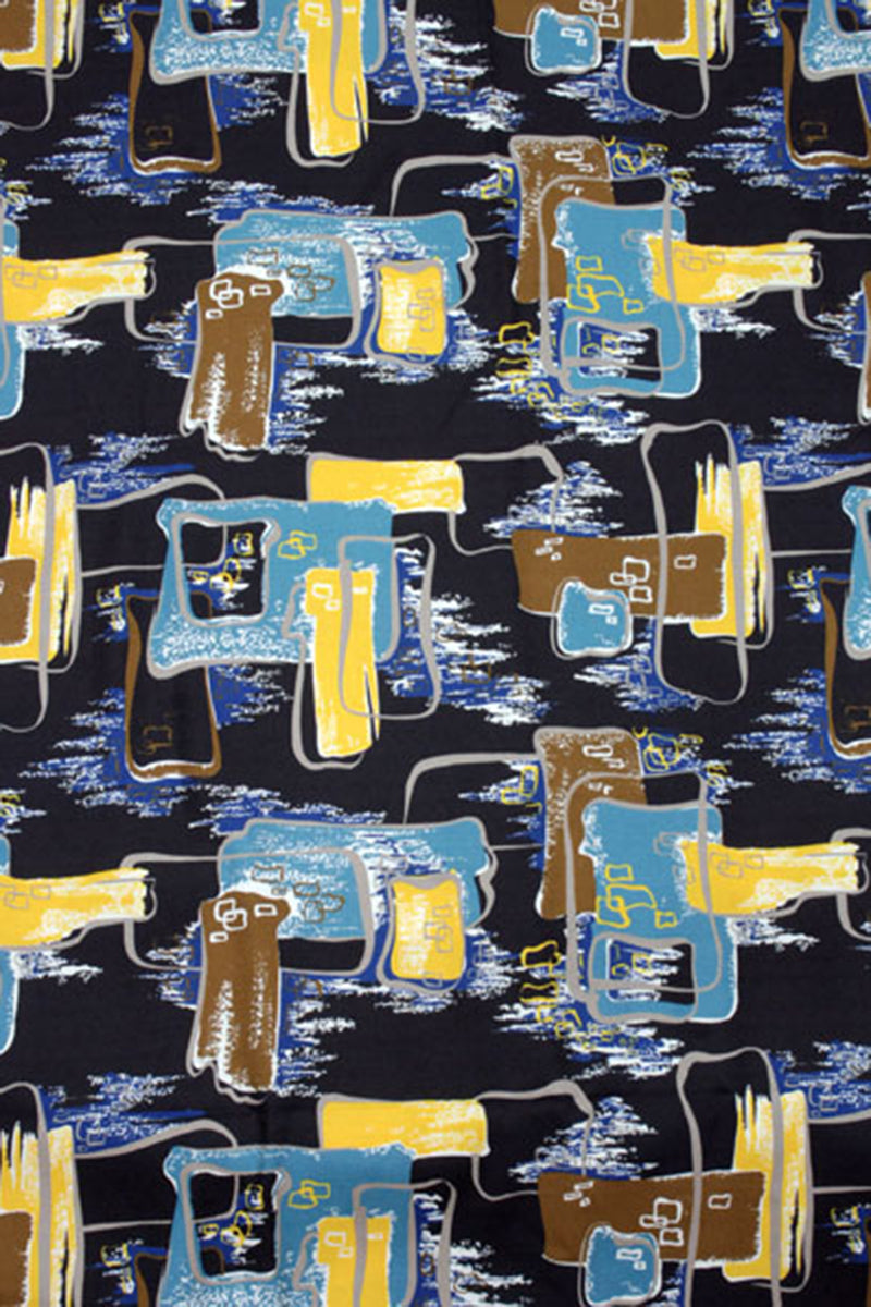 【返品不可】Fabric "Rectangle Bubble" 【1メートル単位測り売り生地】
