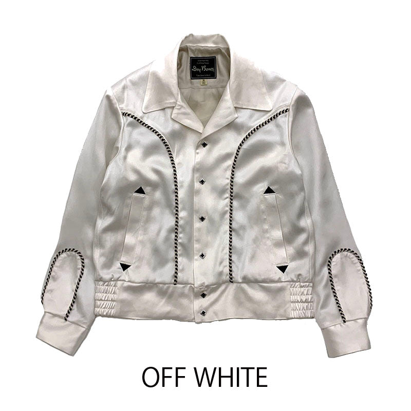 Western Plain Style Satin Jacket