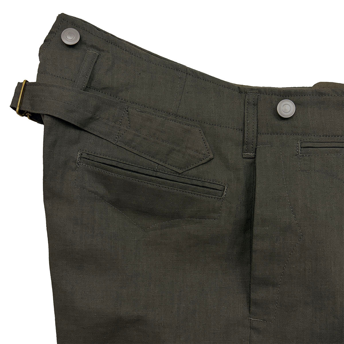 High Back Linen Work Trousers