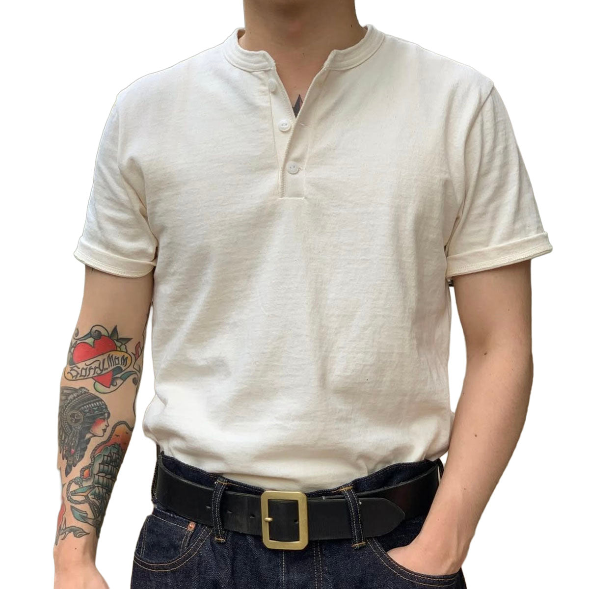 S/S Henley Neck Shirt