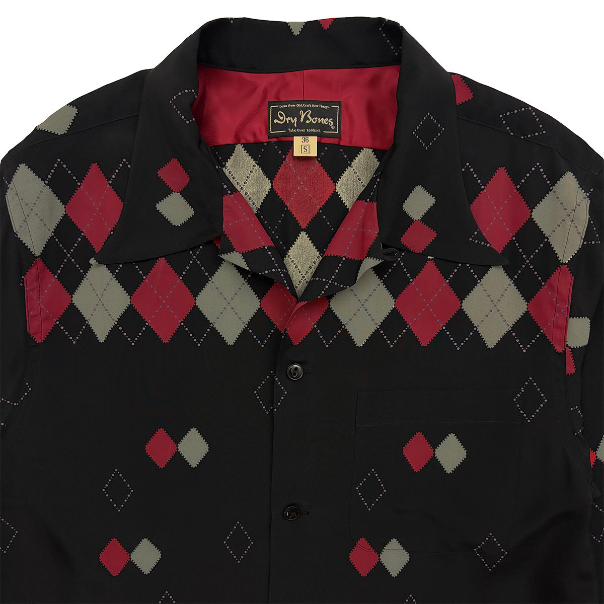 Border Argyle Open Shirt