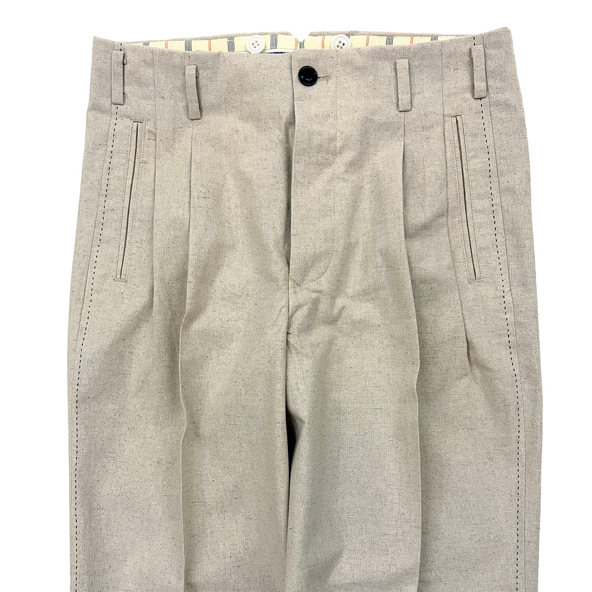 Hand Stitched Two Tuck Trousers