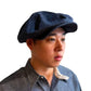 Navy Stitch Denim Casquette