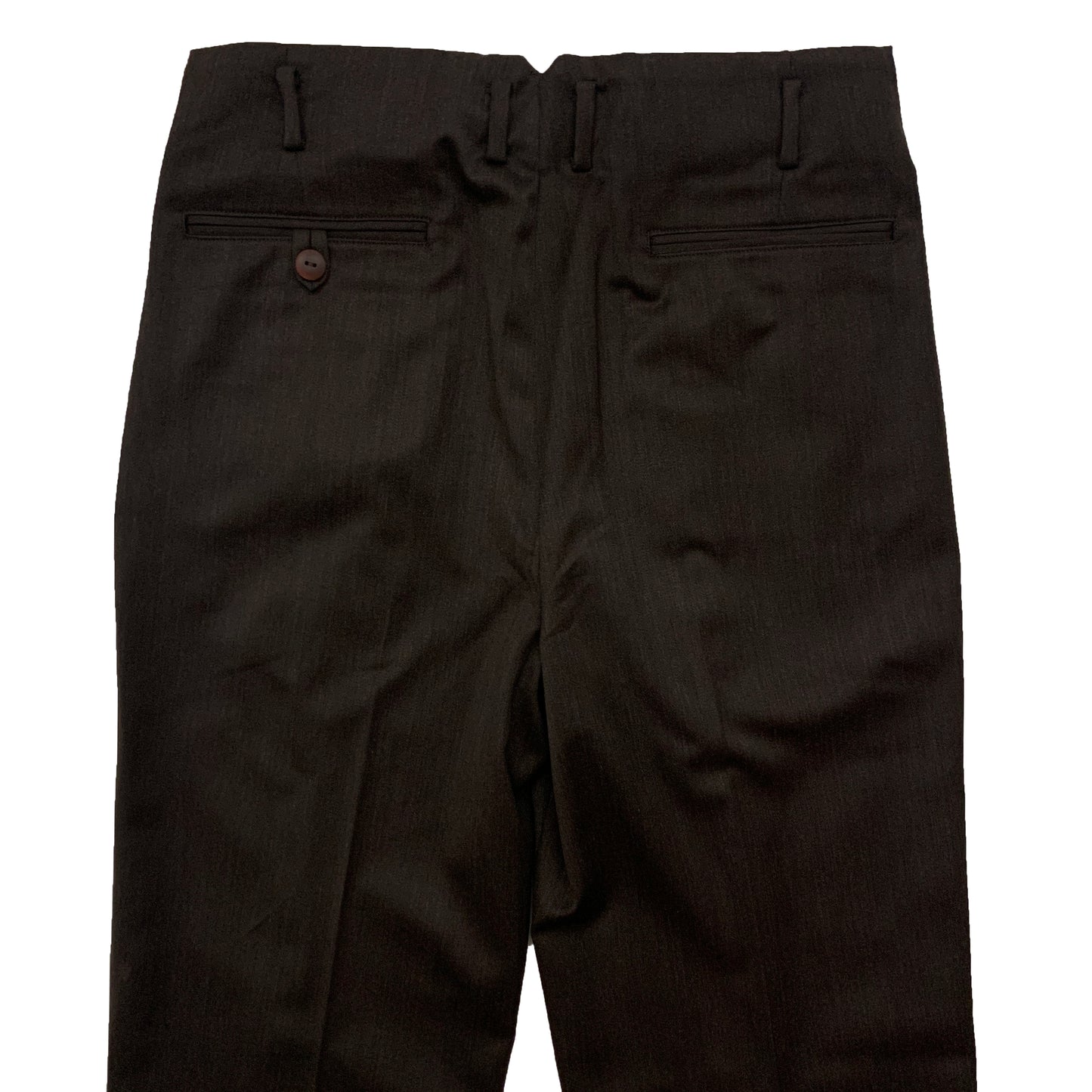 Wool Satin Two Tuck Trousers