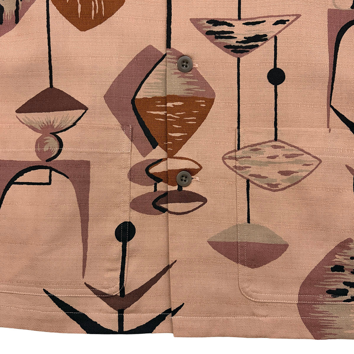 Print 2Pocket Open Shirt “MOBILE”