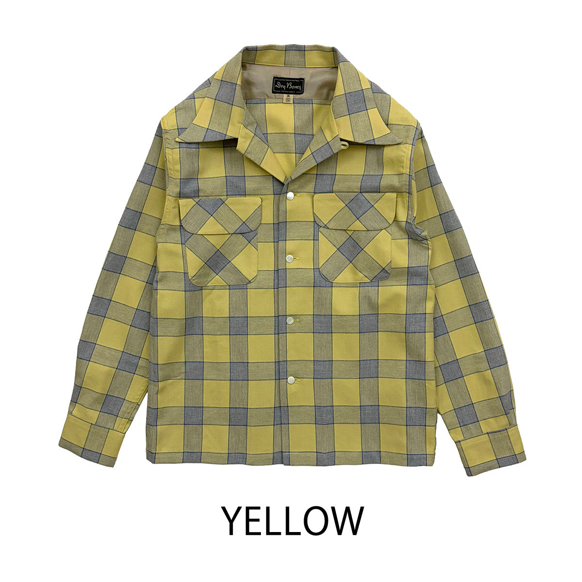 Windowpane Check 2 Flap Open Shirt – Dry Bones Online Shop