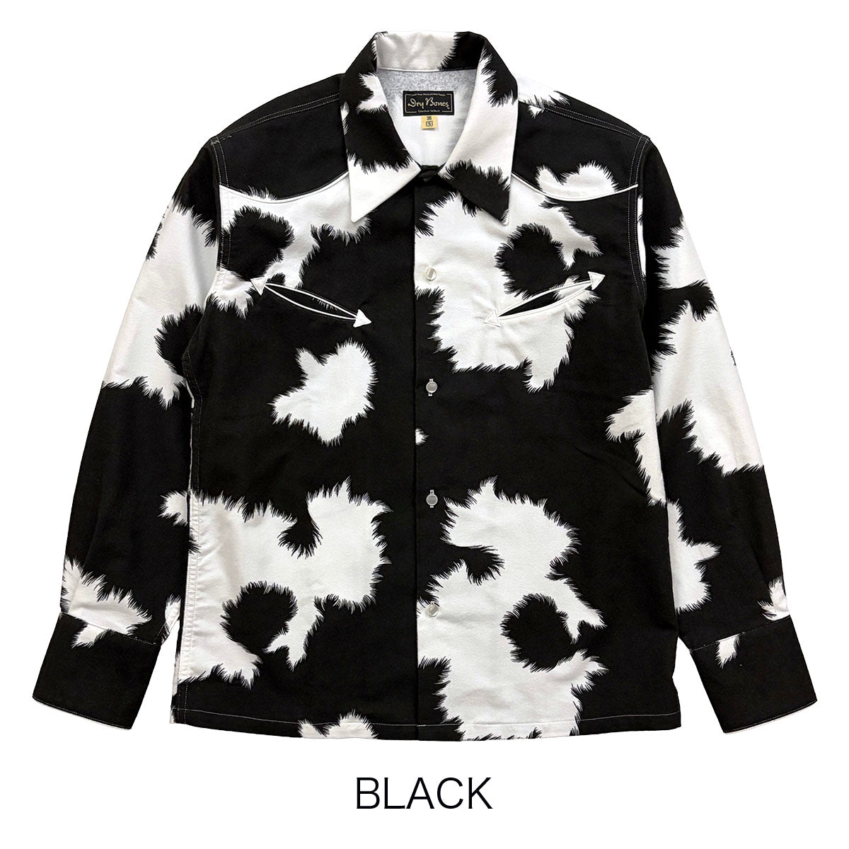 Print Flannel Western Open Shirt“HOLSTEIN”