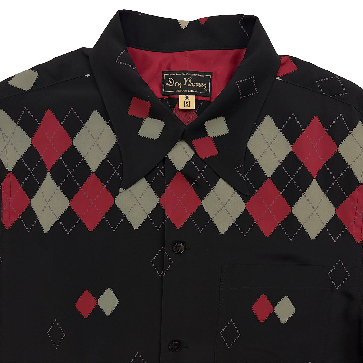 Border Argyle Open Shirt