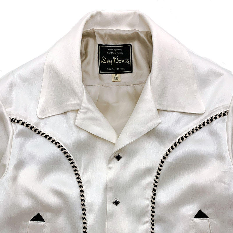 Western Plain Style Satin Jacket