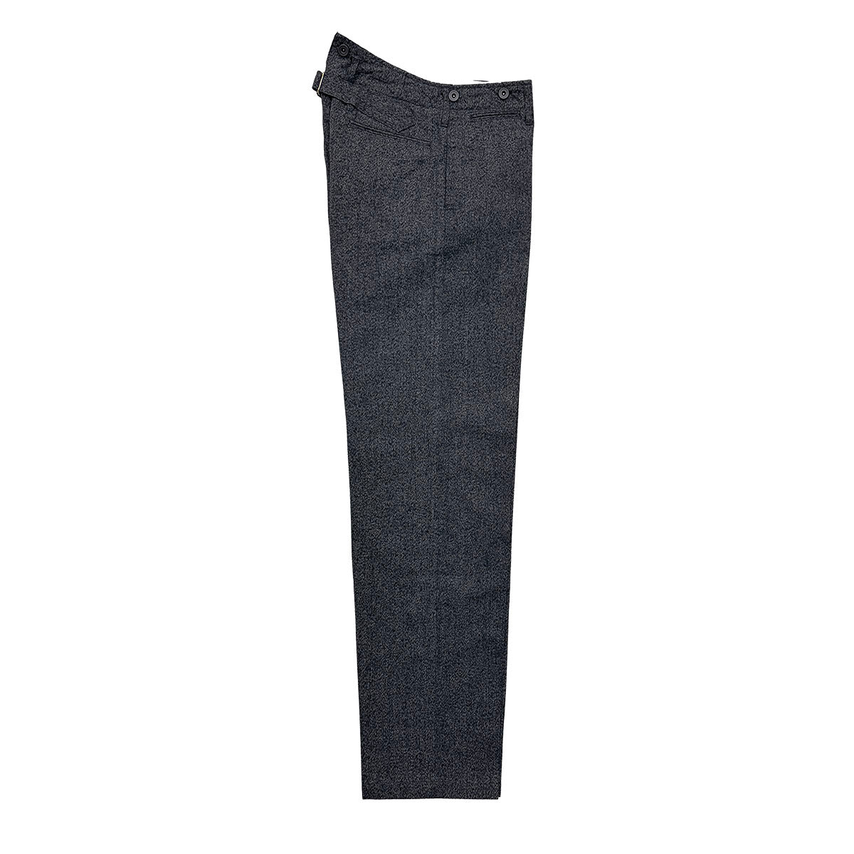 High Back Black Chambray Work Trousers 