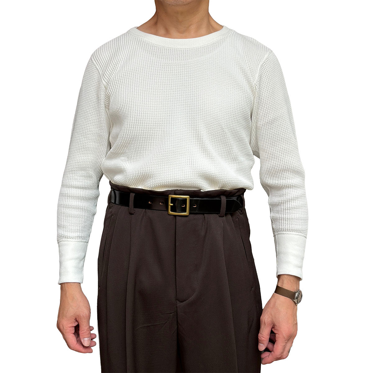 L/S Waffle Crew Neck Shirt