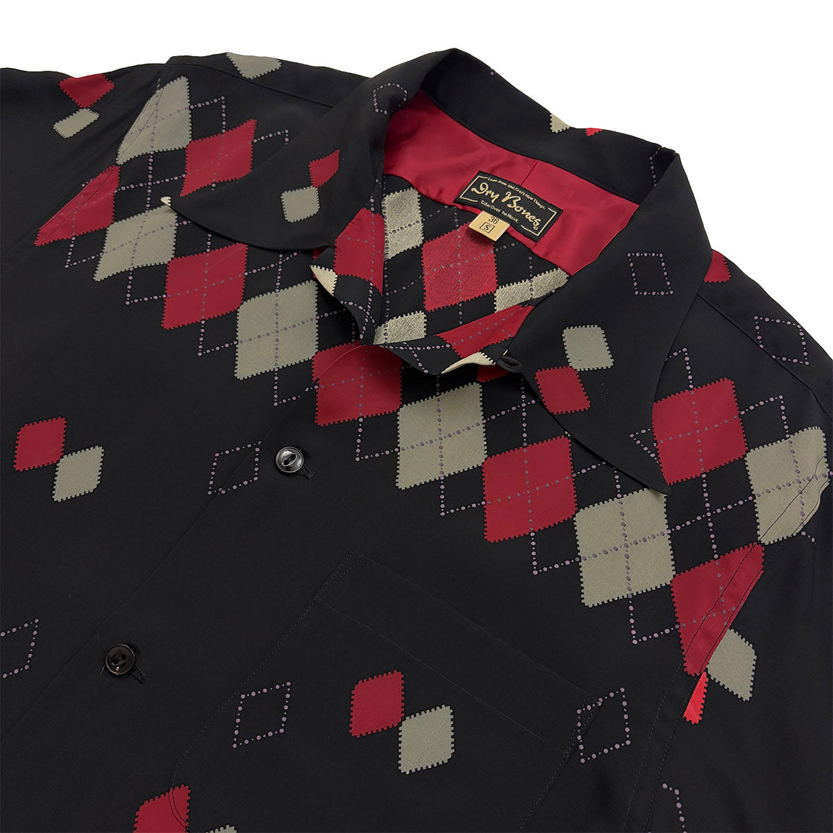 Border Argyle Open Shirt