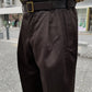 Wool Satin Two Tuck Trousers